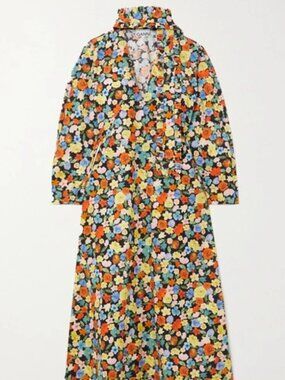 Ganni floral print midi dress